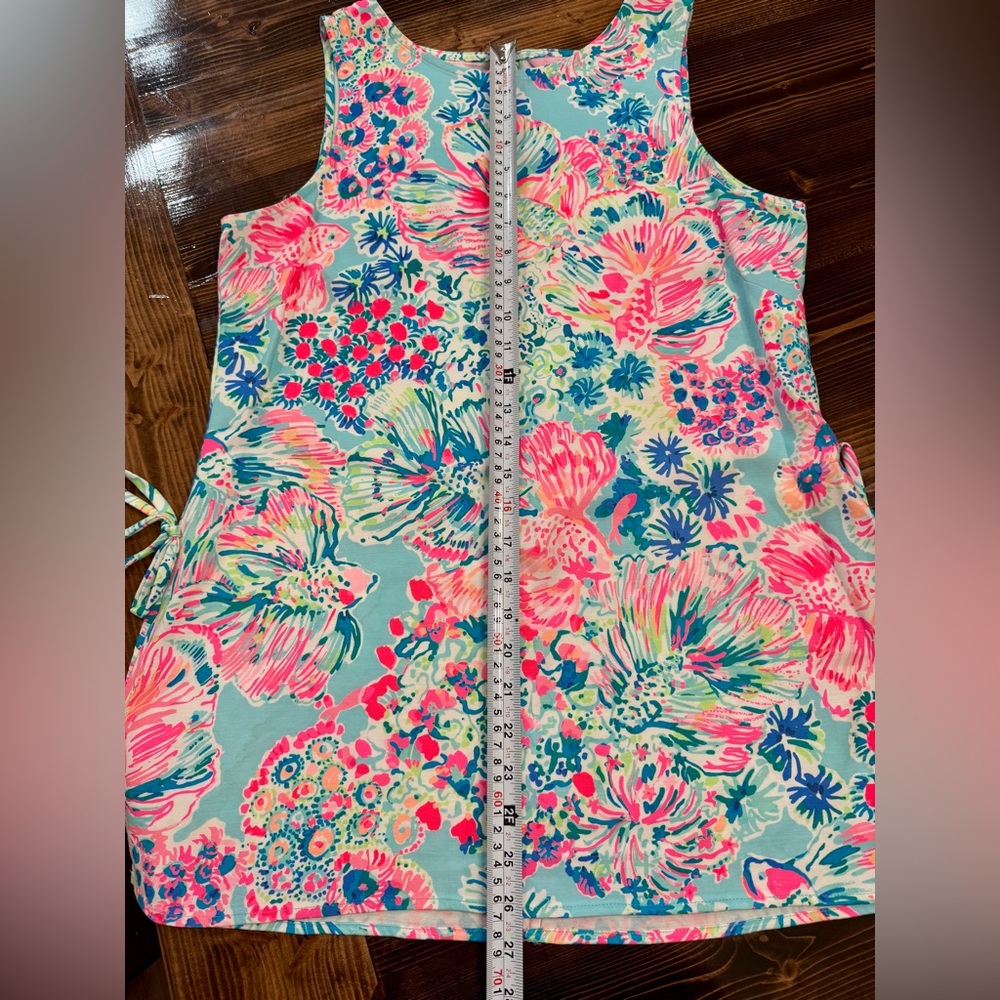Lilly Pulitzer Serene Blue Gypsea Koi Tunic EUC - Picture 6 of 7